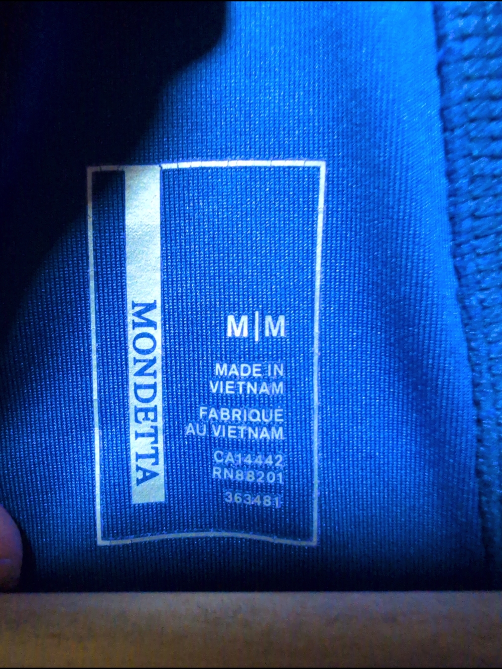 Mondetta Women's Royal Blue Patterned Zip-Up Utility Jacket - Picture 8 of 9